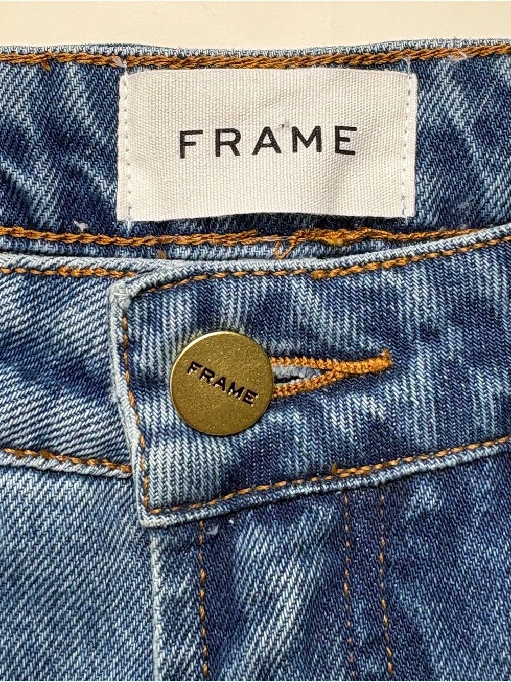 NWT FRAME The Baggy Cargo Jeans Medium Blue Wash Size 25 Cotton Lyocell *Read - Picture 8 of 13